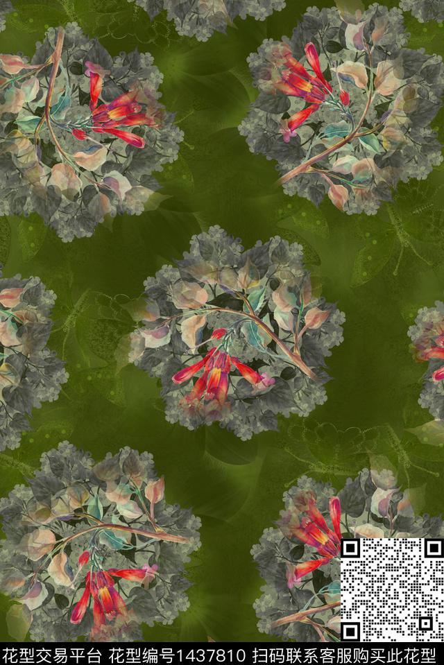 复古民族风香云纱数码印花华亿平台下载（图片编号: 1437810） - 瓦栏（Walan）