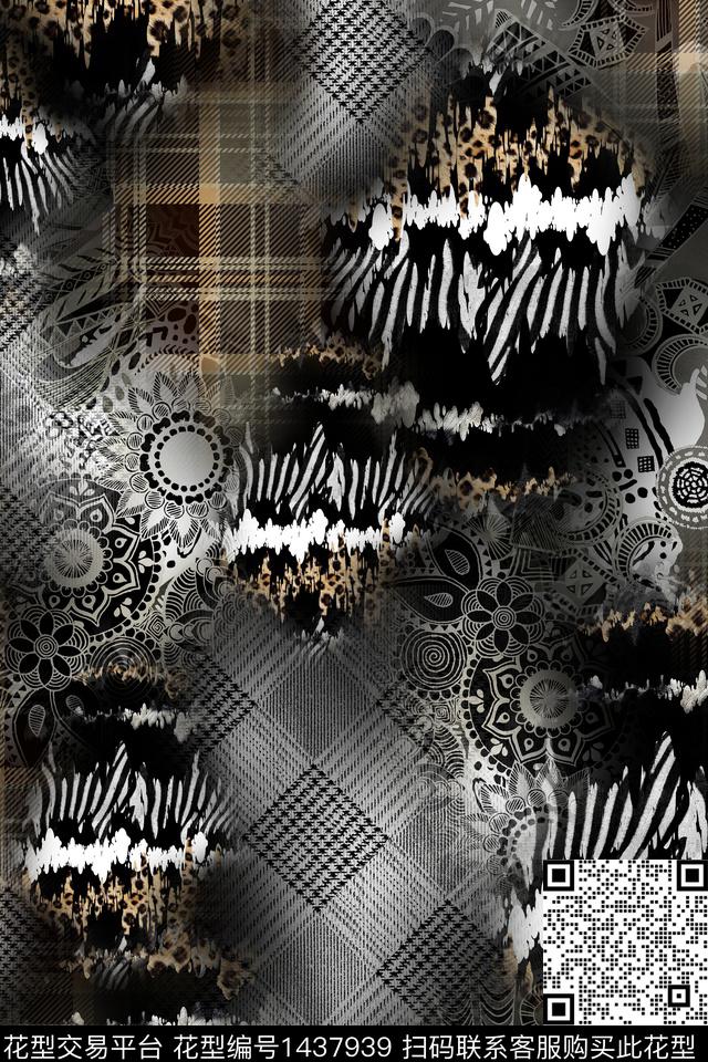 格子纹理审数码印花华亿平台下载（图片编号: 1437939） - 瓦栏（Walan）