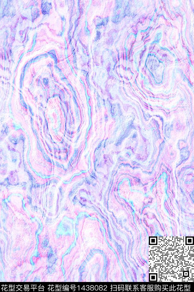 炫彩线条画肌理数码印花华亿平台下载（图片编号: 1438082） - 瓦栏（Walan）