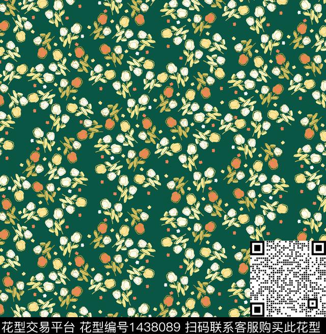 小清新小碎花日韩风数码印花华亿平台下载（图片编号: 1438089） - 瓦栏（Walan）