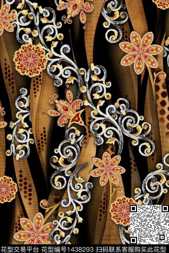 纸印花民族风包金华亿平台数码印花华亿平台下载（图片编号: 1438293） - 瓦栏（Walan）