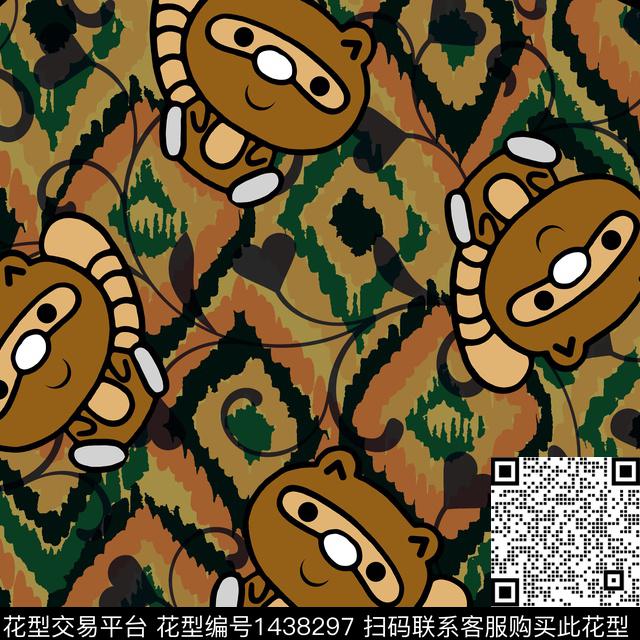 数码华亿平台动物可爱数码印花华亿平台下载（图片编号: 1438297） - 瓦栏（Walan）