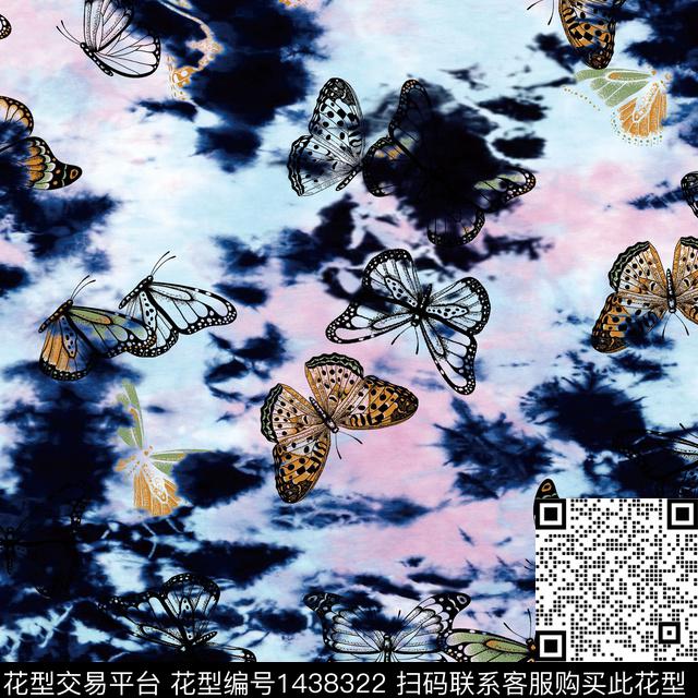 蝴蝶审年轻女性数码印花华亿平台下载（图片编号: 1438322） - 瓦栏（Walan）