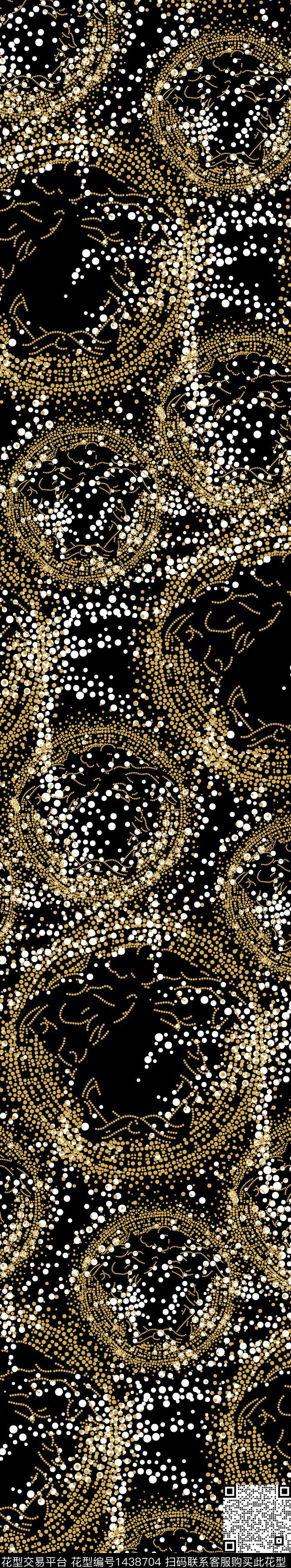 线条大牌风VERSACE数码印花华亿平台下载（图片编号: 1438704） - 瓦栏（Walan）