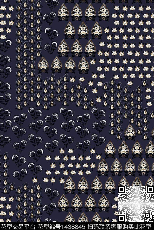 连衣裙复古民族风数码印花华亿平台下载（图片编号: 1438845） - 瓦栏（Walan）