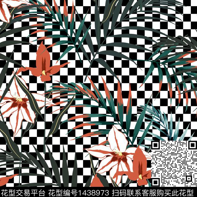 线条几何格子数码印花华亿平台下载（图片编号: 1438973） - 瓦栏（Walan）