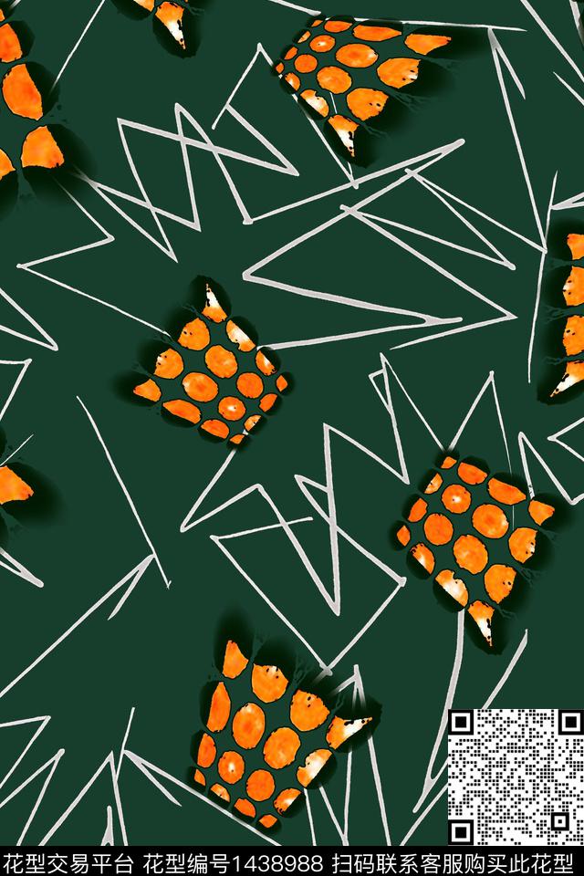 线条几何肌理数码印花华亿平台下载（图片编号: 1438988） - 瓦栏（Walan）