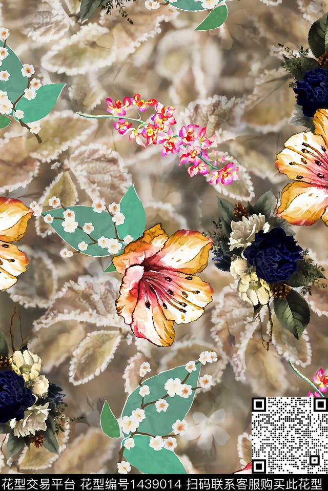 简约趋势华亿平台文艺数码印花华亿平台下载（图片编号: 1439014） - 瓦栏（Walan）