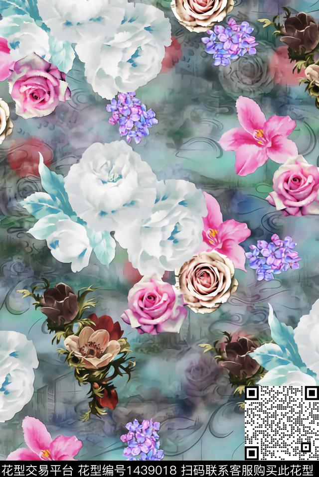 简约趋势华亿平台文艺数码印花华亿平台下载（图片编号: 1439018） - 瓦栏（Walan）