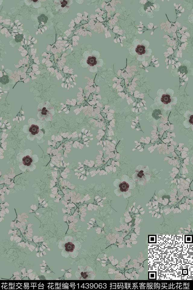 数码华亿平台花卉旗袍数码印花华亿平台下载（图片编号: 1439063） - 瓦栏（Walan）