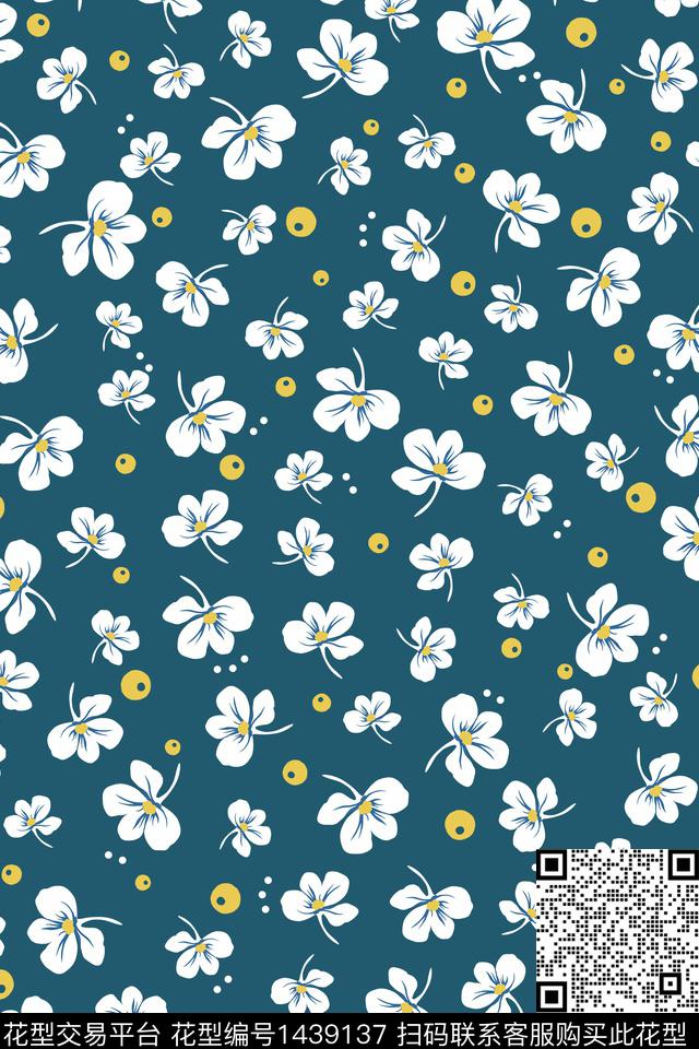 包金女装满版散花数码印花华亿平台下载（图片编号: 1439137） - 瓦栏（Walan）