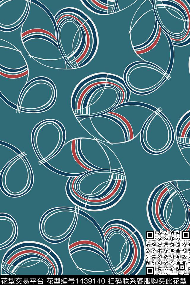 线条包金女装数码印花华亿平台下载（图片编号: 1439140） - 瓦栏（Walan）