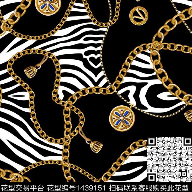 线条链条传统印花华亿平台下载（图片编号: 1439151） - 瓦栏（Walan）