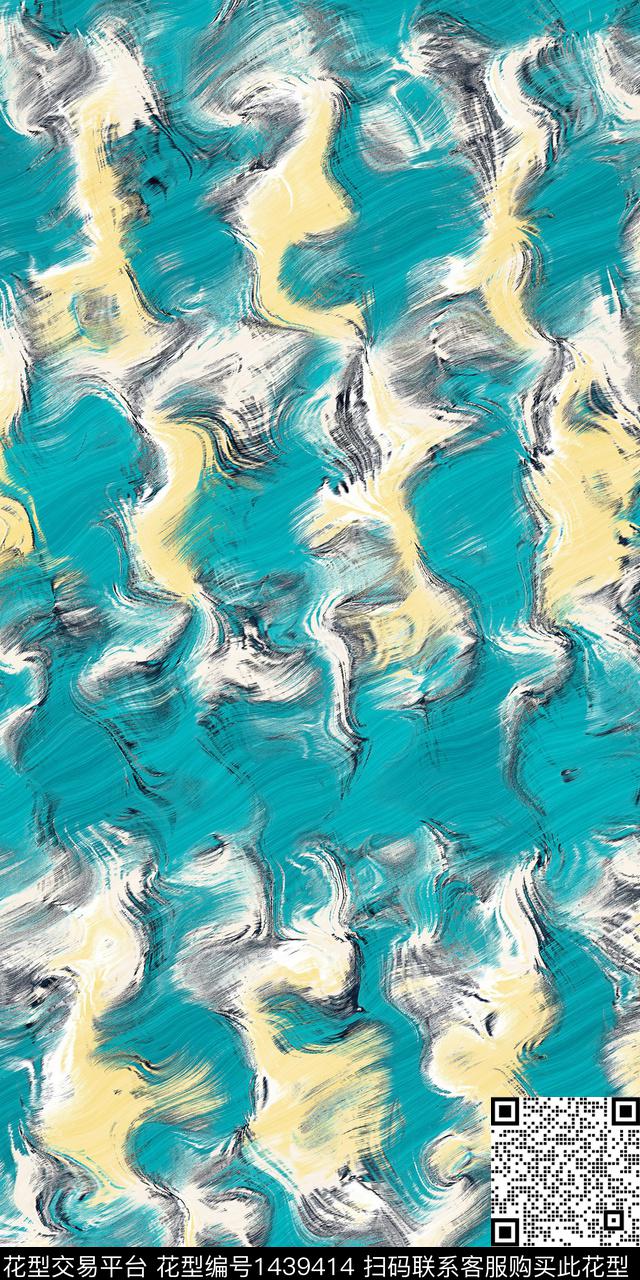 撞色连衣裙线条数码印花华亿平台下载（图片编号: 1439414） - 瓦栏（Walan）