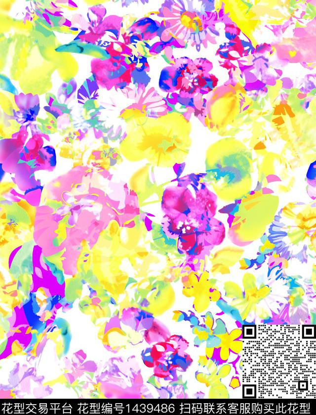 连衣裙斑驳花卉小碎花传统印花华亿平台下载（图片编号: 1439486） - 瓦栏（Walan）