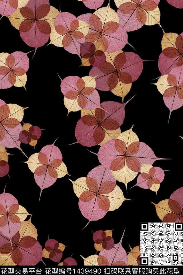 花卉大牌风旗袍数码印花华亿平台下载（图片编号: 1439490） - 瓦栏（Walan）