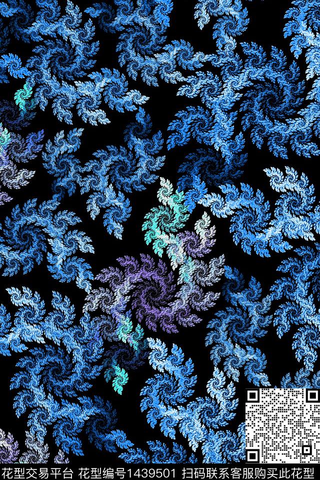 分形大牌风抽象数码印花华亿平台下载（图片编号: 1439501） - 瓦栏（Walan）