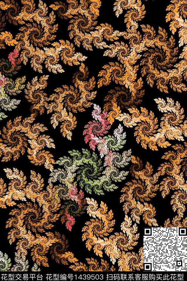 分形大牌风抽象数码印花华亿平台下载（图片编号: 1439503） - 瓦栏（Walan）