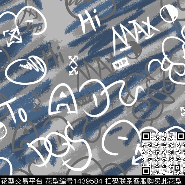 字母涂鸦男装传统印花华亿平台下载（图片编号: 1439584） - 瓦栏（Walan）