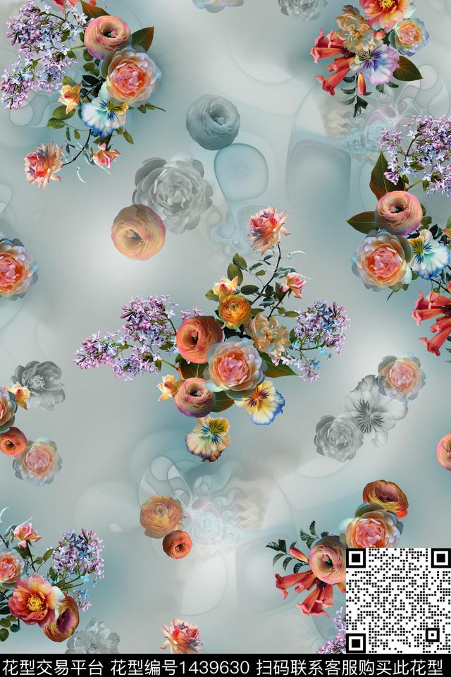 外贸花卉审数码印花华亿平台下载（图片编号: 1439630） - 瓦栏（Walan）