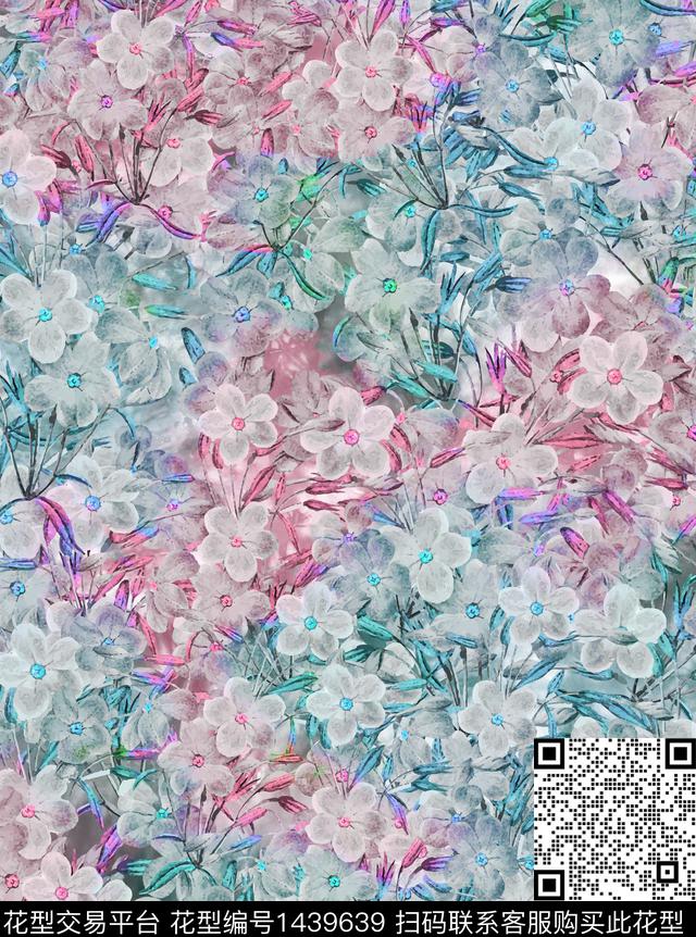 女装花卉数码印花华亿平台下载（图片编号: 1439639） - 瓦栏（Walan）