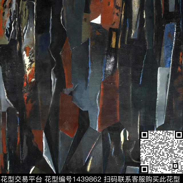 纹理油画华亿平台审数码印花华亿平台下载（图片编号: 1439862） - 瓦栏（Walan）