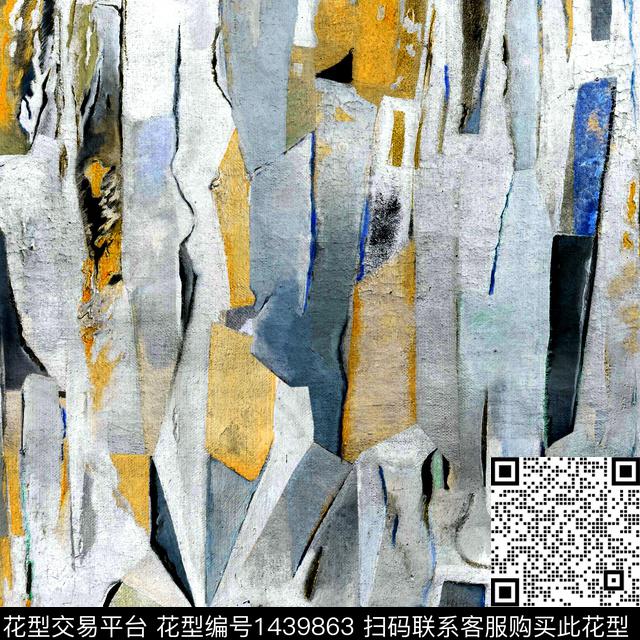 纹理牛仔印花油画华亿平台数码印花华亿平台下载（图片编号: 1439863） - 瓦栏（Walan）