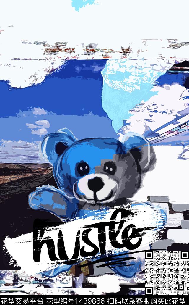 字母卡通bear数码印花华亿平台下载（图片编号: 1439866） - 瓦栏（Walan）