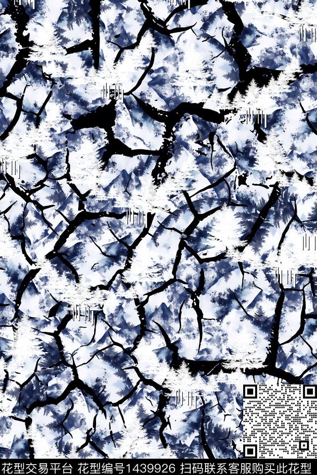 数码华亿平台肌理雪纺传统印花华亿平台下载（图片编号: 1439926） - 瓦栏（Walan）