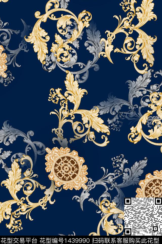 简欧民族风佩斯利数码印花华亿平台下载（图片编号: 1439990） - 瓦栏（Walan）