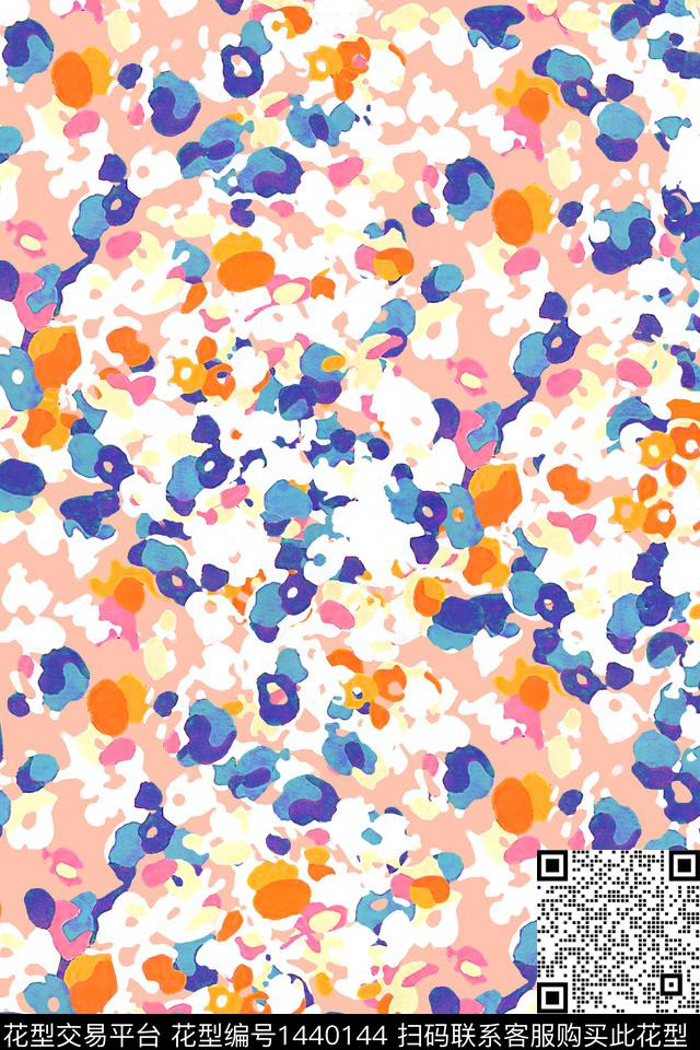 水彩肌理大牌风数码印花华亿平台下载（图片编号: 1440144） - 瓦栏（Walan）