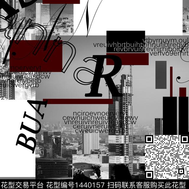 字母几何男装数码印花华亿平台下载（图片编号: 1440157） - 瓦栏（Walan）