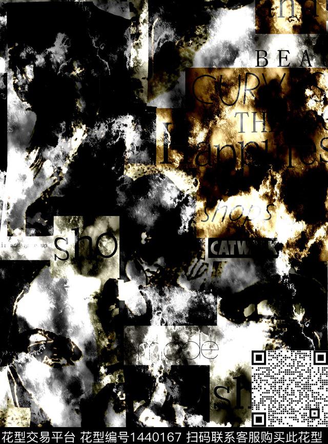 字母数码华亿平台几何数码印花华亿平台下载（图片编号: 1440167） - 瓦栏（Walan）