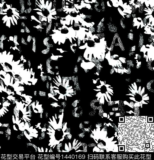 数码华亿平台几何花卉数码印花华亿平台下载（图片编号: 1440169） - 瓦栏（Walan）