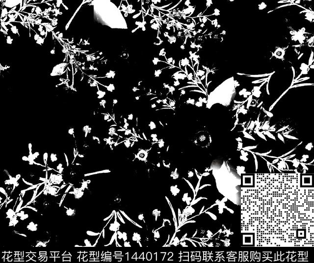 数码华亿平台几何花卉数码印花华亿平台下载（图片编号: 1440172） - 瓦栏（Walan）