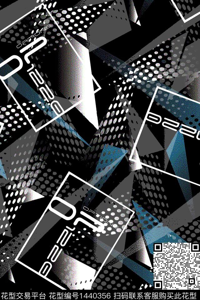 字母几何扎染华亿平台数码印花华亿平台下载（图片编号: 1440356） - 瓦栏（Walan）