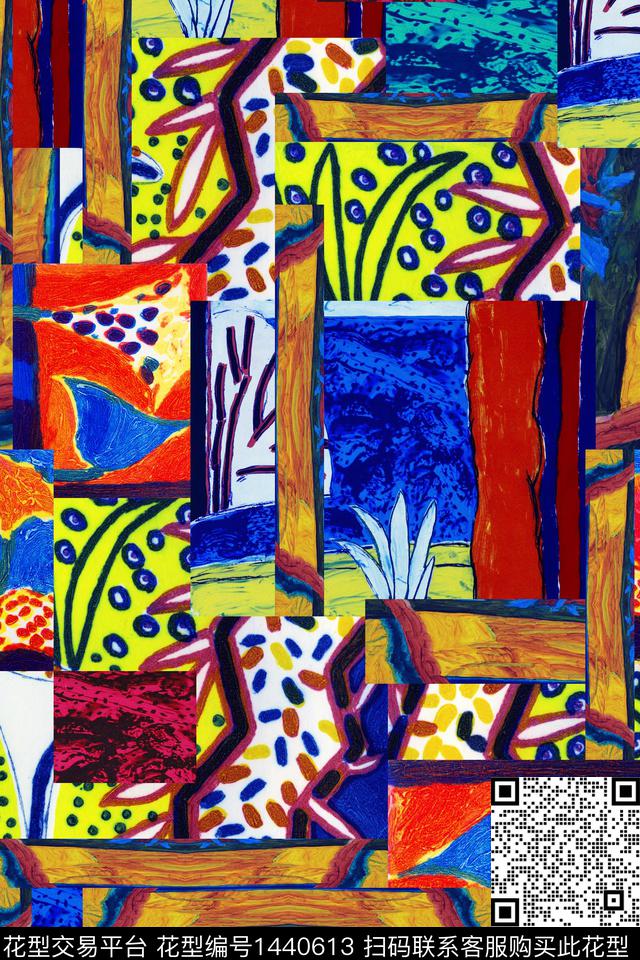 数码华亿平台花卉香云纱数码印花华亿平台下载（图片编号: 1440613） - 瓦栏（Walan）