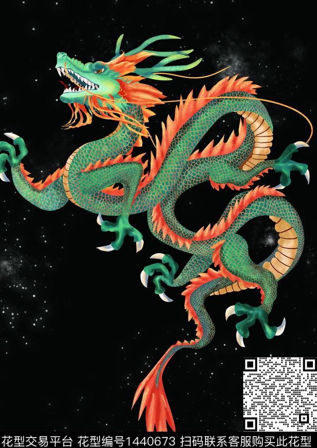 龙男装手绘数码印花华亿平台下载（图片编号: 1440673） - 瓦栏（Walan）