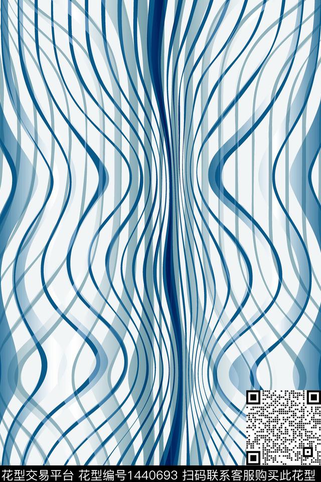 线条画几何定位肌理数码印花华亿平台下载（图片编号: 1440693） - 瓦栏（Walan）
