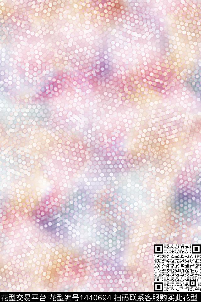 水彩肌理大牌风数码印花华亿平台下载（图片编号: 1440694） - 瓦栏（Walan）