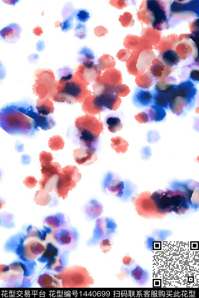 水彩肌理雪纺数码印花华亿平台下载（图片编号: 1440699） - 瓦栏（Walan）