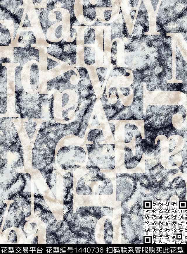 字母数码华亿平台几何数码印花华亿平台下载（图片编号: 1440736） - 瓦栏（Walan）