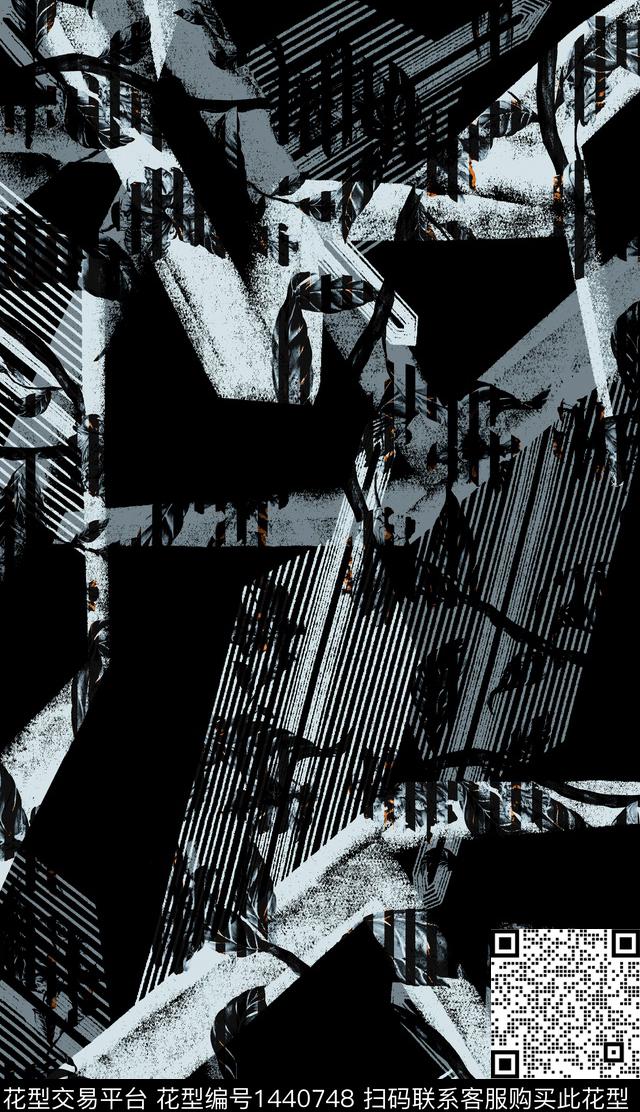 字母数码华亿平台几何数码印花华亿平台下载（图片编号: 1440748） - 瓦栏（Walan）