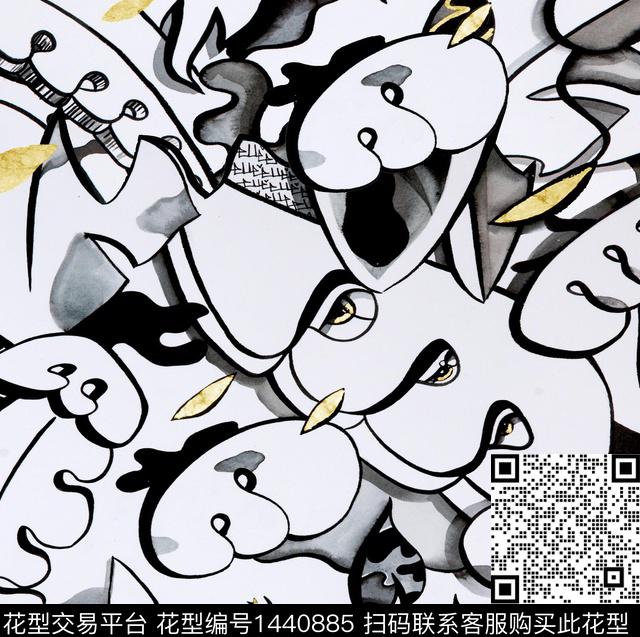 大牌风审男装满版花数码印花华亿平台下载（图片编号: 1440885） - 瓦栏（Walan）