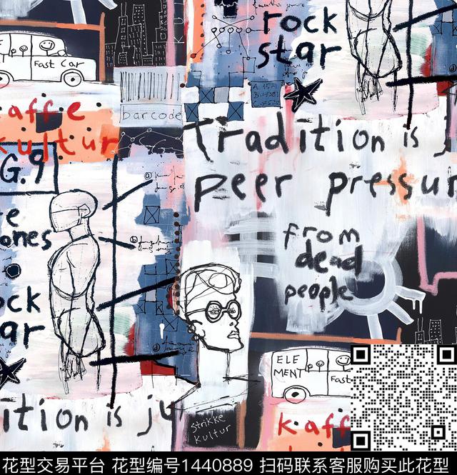 大牌风审男装满版花数码印花华亿平台下载（图片编号: 1440889） - 瓦栏（Walan）