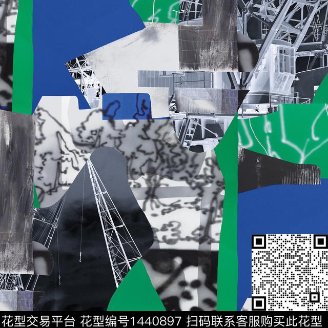 大牌风审男装满版花数码印花华亿平台下载（图片编号: 1440897） - 瓦栏（Walan）