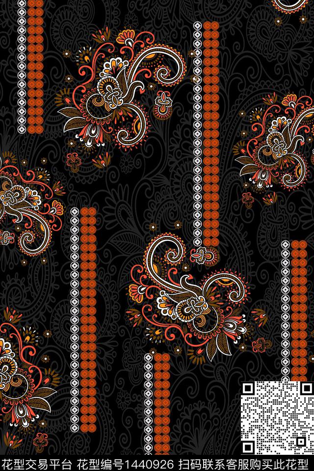 民族花卉大牌风雕印华亿平台数码印花华亿平台下载（图片编号: 1440926） - 瓦栏（Walan）