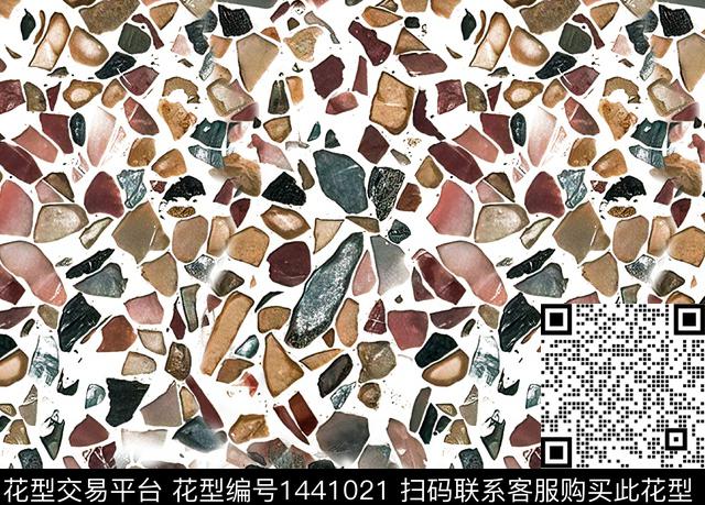石头肌理传统纹样数码印花华亿平台下载（图片编号: 1441021） - 瓦栏（Walan）