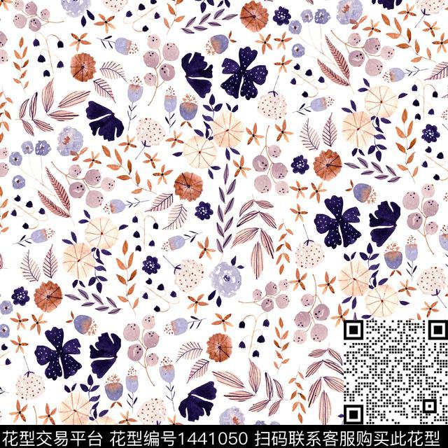 小碎花淡雅风日韩系数码印花华亿平台下载（图片编号: 1441050） - 瓦栏（Walan）