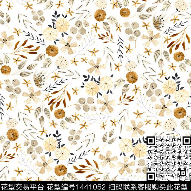 小碎花淡雅风日韩系数码印花华亿平台下载（图片编号: 1441052） - 瓦栏（Walan）